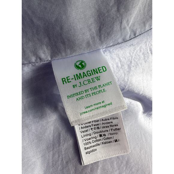 J. Crew Button Front Eyelet Dress Periwinkle Gray Size 8 - Picture 10 of 13